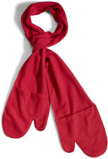 Polar fleece scarf with glove 4. picture