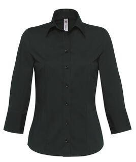 Poplin Blouse with 3/4 Sleeves