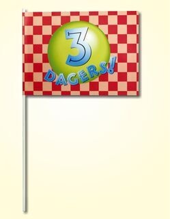 Hand flag 20x30cm, includes one color print,with wooden stick